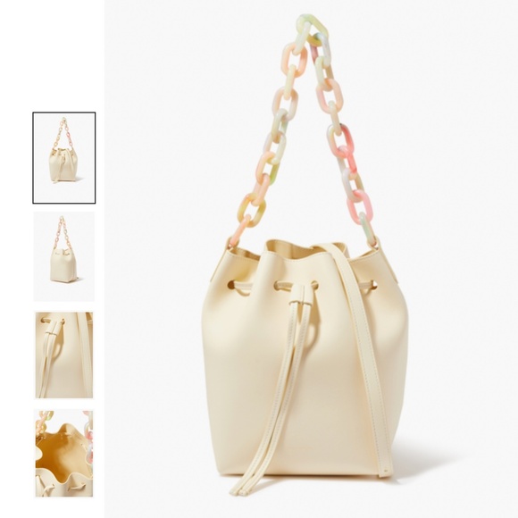 Mansur Gavriel Twist Leather Bucket Bag with Resin Chain - Picture 6 of 13